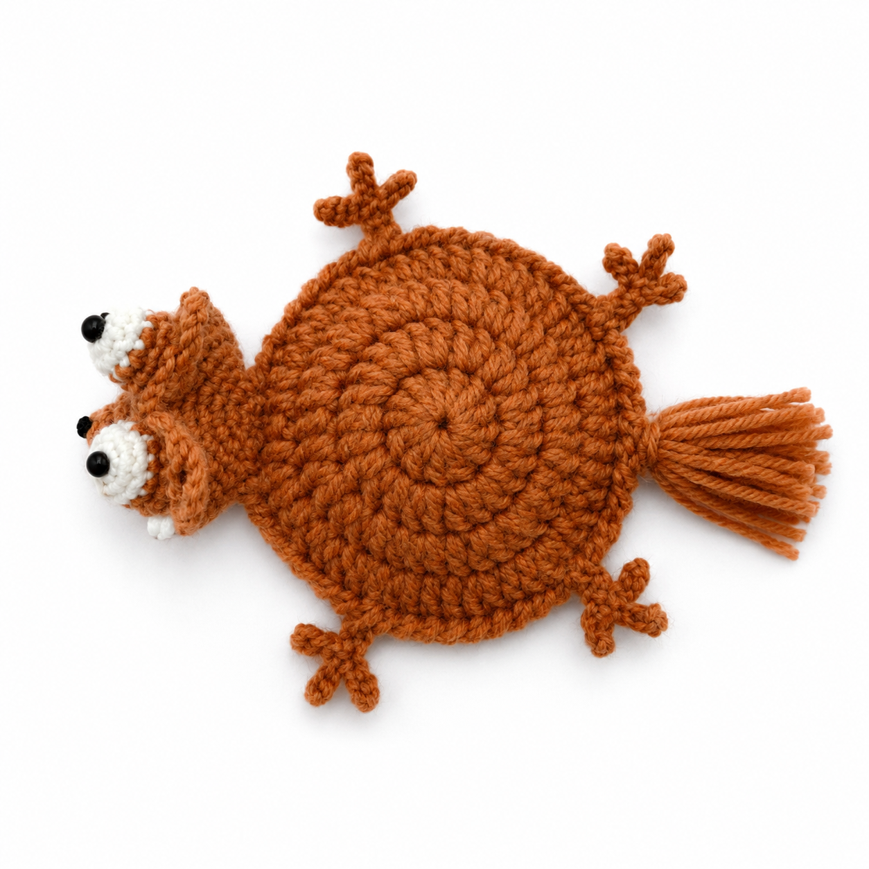 Szydełkowa podkładka wiewiórka handmade Splot Twins